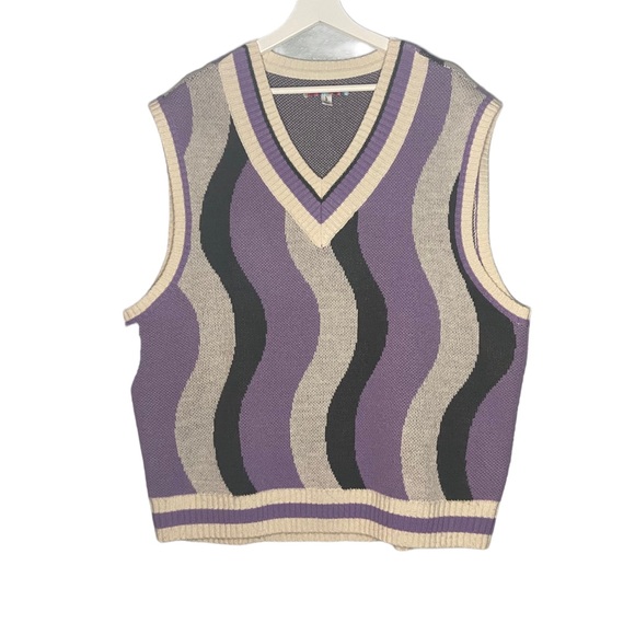 Urban Outfitters Optic Knit Sweater Vest - Picture 3 of 9